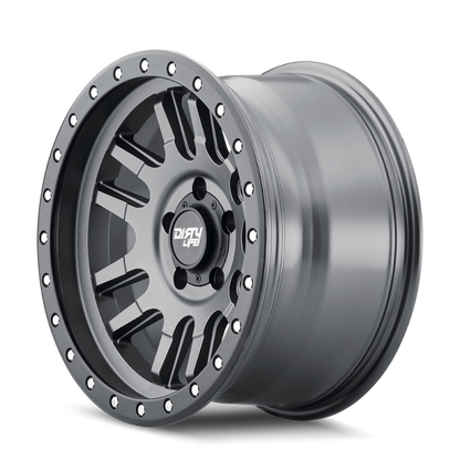 Dirty Life Canyon Pro 9309 17x9 Satin Graphite Beadlock Wheel, Part Number 9309-7973MGT12