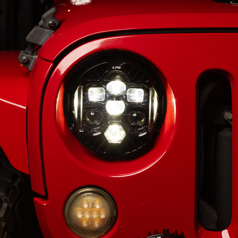 Baja Designs 448311 DOT LP6 LED Headlight Kit for 2007-2018 Jeep Wrangler JK, Amber