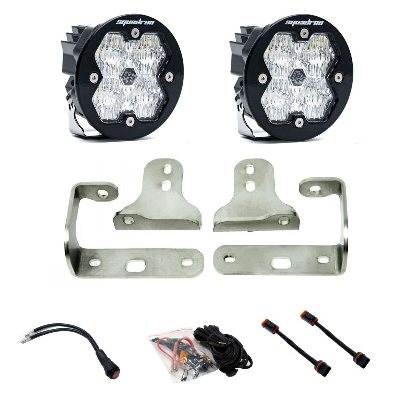 Baja Designs 440045 Squadron-R Sport 2.0 Fog Kit for 2018-2025 JL/JT and 2020-2025 Gladiator Sport Bumper - Clear