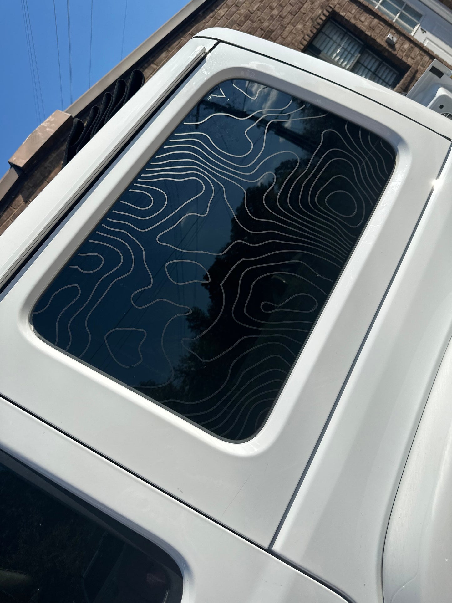 Topographical Rear Door & Window Decal- Fits Jeep Wrangler JL