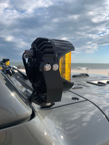 A-Pillar Light Mount Kit for Jeep JL/JT - Stainless Steel