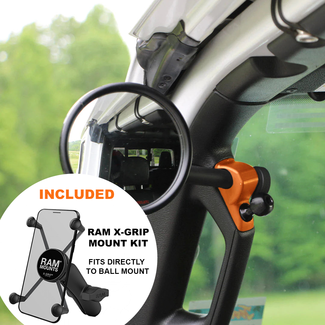 A-Pillar Side Mirror Set For 2024+ Jeep Wrangler JL & Gladiator - CMM Offroad