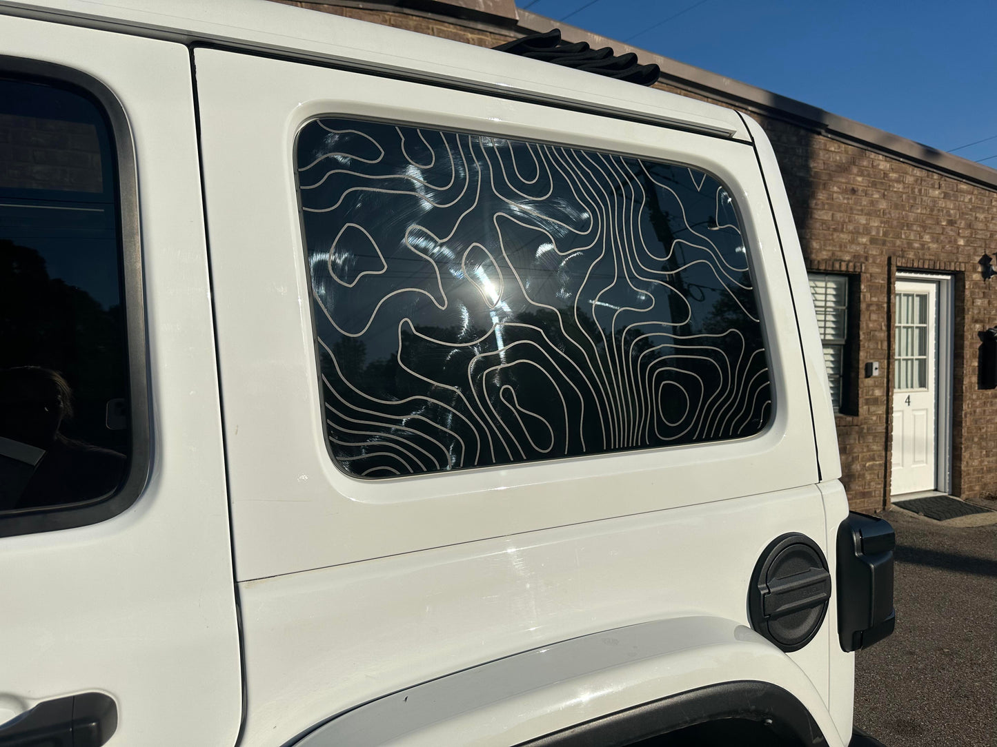 Topographical Rear Door & Window Decal- Fits Jeep Wrangler JL