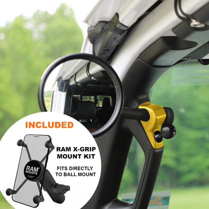 A-PILLAR SIDE MIRRORS FOR 2018 - 2023 JEEP WRANGLER JL & GLADIATOR - CMM OFFROAD